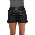 Pantalon Daytona Short Rose Garden en cuir ref_46928 Noir Pantalons sur Grenoble : Pantalon Daytona Short Rose Garden en cuir ref_46928 Noir