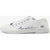 Baskets basses Le Temps des Cerises Baskets basic blanches brod&eacute;es Blanc