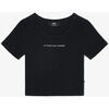 T-shirt enfant Le Temps des Cerises Crop top yukongi noir