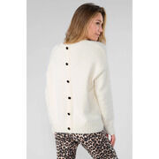 Pull Le Temps des Cerises Pull daisy cr&egrave;me Blanc