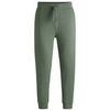 Pantalon HUGO PANTALON DE SURV&Ecirc;TEMENT EN COTON &Eacute;PONGE VERT AVEC LOGO Vert
