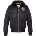 Vestes sur Grenoble : Blouson Schott badg&eacute; OHARAVINTRS Noir