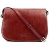 Sac Bandouliere Hexagona Sac port&eacute; travers en cuir ref 42086 Carmi Rouge
