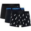Cale&ccedil;ons Happy socks Homme Cale&ccedil;on Paquet de 3 Boxers 3-Pack Noir
