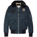 Vestes sur Grenoble : Blouson Schott badg&eacute; OHARAVINTRS Bleu