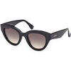 Lunettes de soleil Max Mara MM0077 GLIMPSE1 Lunettes de soleil, Noir/Fum&eacute;e, 50 mm Noir