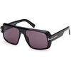 Lunettes de soleil Tom Ford FT1101 TURNER Lunettes de soleil, Noir/Fum&eacute;e, 58 mm Noir