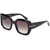 Lunettes de soleil Tom Ford FT1220 CARLA-02 Lunettes de soleil, Noir/Fum&eacute;e, 52 mm Noir