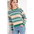 Pull La Fiancee Du Mekong Pull maille imprim&eacute; JOA Vert