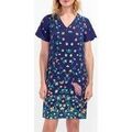 Robe courte La Fiancee Du Mekong Robe imprim&eacute;e droite GANDARIA Bleu