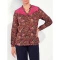 Chemise La Fiancee Du Mekong Chemisier imprim&eacute; coton bio dentelle SHIMLA Rouge