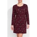 Robe courte La Fiancee Du Mekong Robe maille droite imprim&eacute;e WABI Rouge