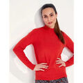 Pull La Fiancee Du Mekong Pull maille col chemin&eacute;e ADELEX Rose Grenoble