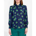 Chemise La Fiancee Du Mekong Chemisier fluide imprim&eacute; MOTHIARI Bleu Grenoble