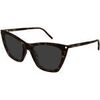 Lunettes de soleil Saint Laurent SL 214 KATE THIN Lunettes de soleil, Havana/Gris, 55 mm