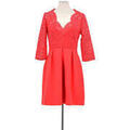 Robe courte Claudie Pierlot Robe en coton rouge