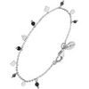 Bijoux Orusbijoux Bracelet Argent Pampilles De Forme Geometrique Et Pierre Argent&eacute;