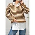 Pull Kebello Pull Chemise F, Marron