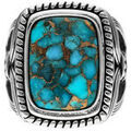 Bijoux Orusbijoux Bague Argent Homme Temple Pierre Turquoise