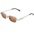 Lunettes sur Grenoble : Lunettes de soleil Xlab Ibiza photochromique Cadres Optiques, Argent/Marron, 45 mm Argent&eacute;