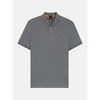 Polo BOSS Polo ajust&eacute; gris en coton stretch Gris