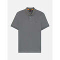 Polo BOSS Polo ajust&eacute; gris en coton stretch Gris