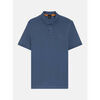 Polo BOSS Polo ajust&eacute; bleu en coton stretch Bleu