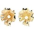 Boucles oreilles Avant-Garde Paris Biancana Dor&eacute; Grenoble