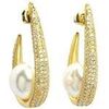 Boucles oreilles Avant-Garde Paris Gabrielana Dor&eacute;