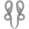 Boucles oreilles Avant-Garde Paris Elenala Argent&eacute;