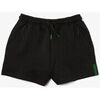 Short Lacoste Short uni en coton m&eacute;lang&eacute; stretch Noir