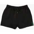 Short Lacoste Short uni en coton m&eacute;lang&eacute; stretch Noir Grenoble