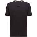 T-shirt BOSS T-shirt Tee-Tape en coton stretch &agrave; logo multicolore Noir