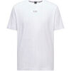 T-shirt BOSS T-shirt Tee-Tape en coton stretch blanc &agrave; logo multicol Blanc