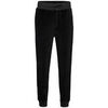 Pantalon HUGO Bas de jogging Dechi221 en velours de coton m&eacute;lang&eacute; Noir