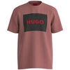 T-shirt enfant HUGO T-SHIRT ROSE EN COTON AVEC &Eacute;TIQUETTE LOGO NOIR DULIVE222 HUG Rose