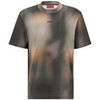 T-shirt HUGO T-SHIRT DIABO EN COTON A IMPRIM&Eacute; CAMOUFLAGE Marron