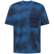 T-shirt HUGO T-SHIRT DENGDUANG BLEU FONC&Eacute; EN COTON A POCHE Bleu