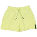 Short Lacoste Short uni en coton m&eacute;lang&eacute; stretch Jaune