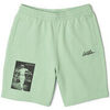 Short Lacoste Short L!VE en molleton de coton imprim&eacute; Vert