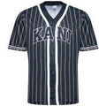 Tee-shirts sur Grenoble : T-shirt Karl Kani T-SHIRT SERIF PINSTRIPE BASEBALL SHIRT NOIR