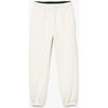 Pantalon Lacoste PANTALON DE JOGGING FEMME EN COTON M&Eacute;LANG&Eacute; UNI BLANC Blanc