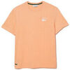 T-shirt Lacoste T-SHIRT REGULAR FIT ORANGE LOGO BROD&Eacute; Orange
