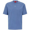 T-shirt HUGO T-SHIRT BLEU RELAXED FIT EN JERSEY DE COTON &Agrave; LOGO IMPRIM&Eacute; D Bleu