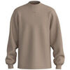 T-shirt HUGO T-SHIRT RELAXED FIT BEIGE &Agrave; MANCHES LONGUES ET LOGO IMP Beige
