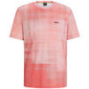 T-shirt BOSS T-SHIRT REGULAR FIT ROUGE EN MESH IMPRIM&Eacute; AVEC LOGO TEE Rouge