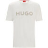 T-shirt HUGO T-SHIRT BLANC REGULAR FIT EN JERSEY DE COTON AVEC LOGO