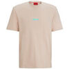 T-shirt HUGO T-SHIRT ROSE CLAIR RELAXED FIT EN JERSEY DE COTON &Agrave; DOU Rose