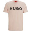 T-shirt HUGO T-SHIRT ROSE REGULAR FIT AVEC LOGO IMPRIM&Eacute; EN R&Eacute;SILLE N Rose
