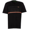 T-shirt BOSS T-SHIRT NOIR AVEC D&Eacute;TAILS CONTRASTANTS TEE 8 Noir